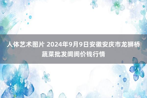 人体艺术图片 2024年9月9日安徽安庆市龙狮桥蔬菜批发阛阓价钱行情