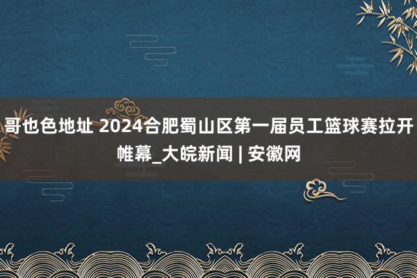 哥也色地址 2024合肥蜀山区第一届员工篮球赛拉开帷幕_大皖新闻 | 安徽网