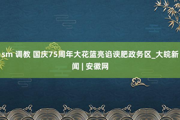 sm 调教 国庆75周年大花篮亮谄谀肥政务区_大皖新闻 | 安徽网