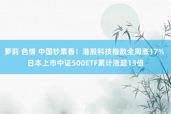 萝莉 色情 中国钞票香！港股科技指数全周涨17% 日本上市中证500ETF累计涨超13倍