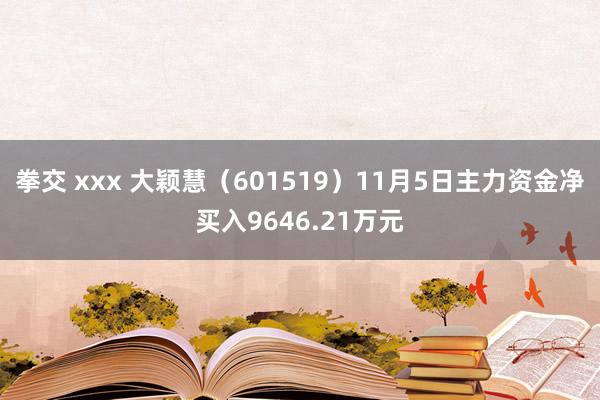 拳交 xxx 大颖慧（601519）11月5日主力资金净买入9646.21万元