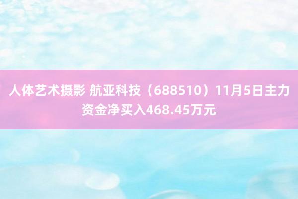 人体艺术摄影 航亚科技（688510）11月5日主力资金净买入468.45万元