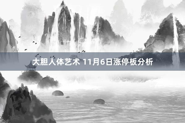 大胆人体艺术 11月6日涨停板分析