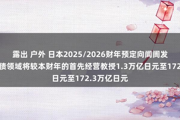 露出 户外 日本2025/2026财年预定向阛阓发售的日本公债领域将较本财年的首先经营教授1.3万亿日元至172.3万亿日元