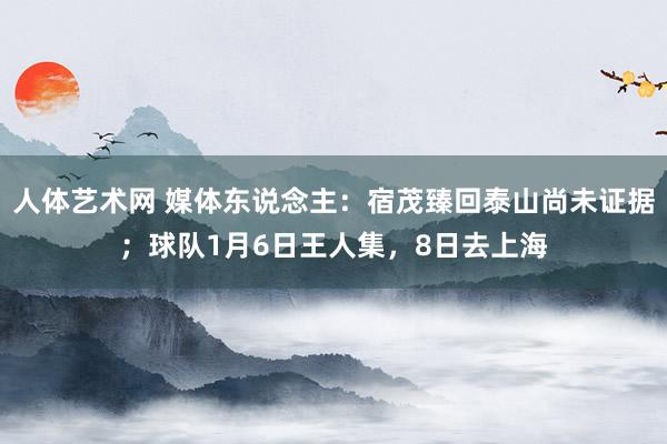 人体艺术网 媒体东说念主：宿茂臻回泰山尚未证据；球队1月6日王人集，8日去上海