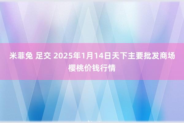 米菲兔 足交 2025年1月14日天下主要批发商场樱桃价钱行情